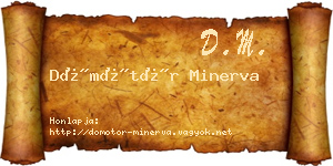 Dömötör Minerva névjegykártya